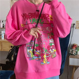 Strawberry Jam Print Oversized SweatshirtOutfit