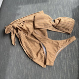 2023 New Breast-Skin Three-Piece Swimsuit Bikini