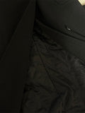 Autumn Winter Extra Long Black Elegant Luxury Fitted Woolen Coat Women Puff Sleeve Blet Luxury Designer Clothes