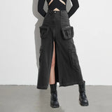 Skirt Female 2025 Autumn New Ins Wind High Waist Show Thin A-Word Skirt Niche Design Sense Edge Fishtail