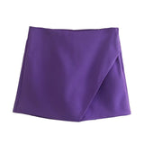 Summer New Women's High Waist Asymmetric Casual Pants Multi-Color Skirt Pants For A Long