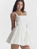 Backless Bow Mini Dress-Outfit