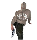Hoodie Letters Star Pattern Long-Sleeved Sweatshirt Y2K Hoodie Funny Quirky Halloween