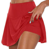 Women Sports Tennis Female Lining High Dance Fitness Short Skirts Quick Drying Solid Waist Mini Golf Sporting