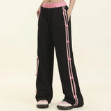 Striped Side Bow SweatpantsOutfit