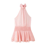 Women's Dress 2025 New Temperament Fashion Hanging Neck Density