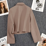 Zingj Jade Green Suit Jacket Female Autumn 2024 New Small Person Temperament Casual Versatile Small Suit
