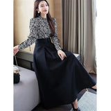 Office Ladies Formal Black Pleated Skirt Women High Waist Maxi Skirt With Belt 2021 New Korean Elegant Fashion Long Work