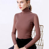 Blouse 2021 Women Basic Knitted Fashion Tops Long Sleeve Women Casual Blusa Femme Slim Ladies Plus Size Red