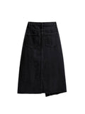 Fashion Loose Sexy Lrregular Denim Skirt Women 2023 Long Jean Skirt High Waist Pencil Skirt Ladies Black Casual