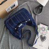Aesthetic Denim Large Canvas Crossbody BagOutfit