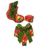 Women Floral 2021 Push-Up Padded Bra Ruffles Bandage Bikini Set Swimsuit Swimwear Bathing Suit Beachwear