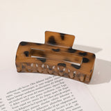 Women Girls Acetate Hair Clips Leopard Print Hair Claws Headband Hair Crab Clamp Square Claw Clip Hairpins Hair