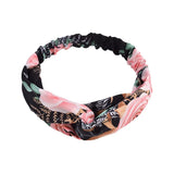 Women Girls Summer Bohemian Hair Bands Print Headbands Vintage Cross Turban Bandage Bandanas Hairbands Hair