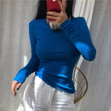 Summer Top Sexy T Shirt Women 2021 Elasticity Korean Style Woman Clothes Slim Tshirt Female Thin T-shirt See Through