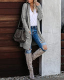Zingj 2024 Women's Knitting Pocket Cardigan Long Sleeve Casual Knit Loose Sweater Sweater Coat Women-Outfit