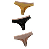 Cotton Women Thongs Panties Fashion Soft Solid Bow Seamless G-String For Women Underwear Female Lingerie Briefs