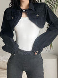 Girls Wear Short Denim Jackets For Women In Spring And Autumn. High-Waisted Jackets Are