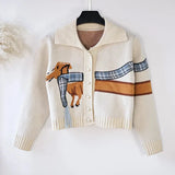 Puppy Pattern Cardigan- Outfit