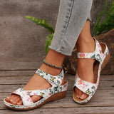 Asia's New Slope And Thick-Soled Magic Stick Sandals Women's Large Code With Fish Mouth Beach Cool Drag