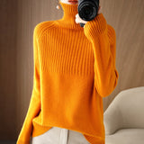 Zingj Sweater Bottom Shirt Women With Qiu Dong New Head Loose Half Draw A Rotator Sleeve Sweater Women's Jacket-Outfit
