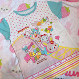Japanese Kawaii Crop Top Cartoon Print Harajuku Patchwork Lolita T-shirt Women Y2k Aesthetic Slim Tee Vintage Fairy