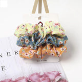 Set Scrunchies Hair Ring Candy Color Hair Ties Rope Autumn Winter Women Ponytail Hair Accessories 4-6Pcs Girls Hairbands