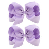 6'' Solid Color Grosgrain Ribbon Bows Hair Clips For Cute Girls Large Handmade Hairpins Barrettes Kids Hair
