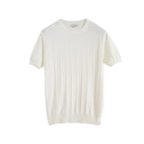 Summer New Korean Version Of The Knitted Round Neck Short-Sleeved T-Shirt Man Trend T-Shirt