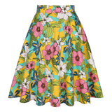 Women's Runway Cotton Retro Vintage Skirt Black Faldas High Waist A Line Rockabilly Jupe 50s Swing Umbrella Skirts Pin Up