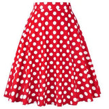 Women's Runway Cotton Retro Vintage Skirt Black Faldas High Waist A Line Rockabilly Jupe 50s Swing Umbrella Skirts Pin Up