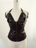Zingj Goth Luxury Palace Steel Bone Punk Leather Corset