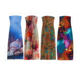 Women's Clothing 2025 Spring New Fashion Temperament Print Net Embossed Fan Flute
