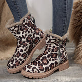 Cylinder Plus Code Snow Boots Women Winter New Cylinder Plus Velvet Thick Side Zip Cotton Boots