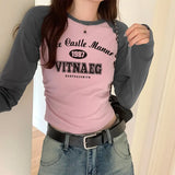 Spice Girl Vintage Long-Sleeved T-Shirt A New Autumn T-Shirt With A Round Collar And A Short