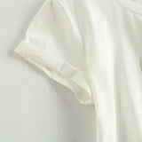 2020 fashion abstract printing short-sleeved t-shirts summer tops round neck white cotton tops