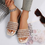 Water Drill Side Buckle Cool Women 2025 Summer New Women's Shoes One-Word Fairy Wind Half
