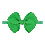 1piece Solid Colors Bowknot Baby Headband For Girls Nylon Elastic Hair Bands Handmade Turban Headwear Hair