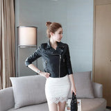 Autumn Winter Women Leather Jackets Soft Pu Pink Leather Coats Short Design Slim Cute Faux Leather Motorcycle