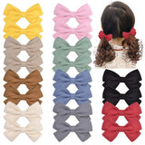 Piece 3.6inches Cute Solid Bowknots Hair Clips For Baby Girls Safty Boutique Hairpins Barrettes Headwear Kids Hair