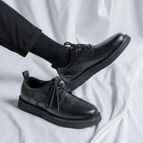 Zingj New Thick Platform Men's Big Head Shoes Large Size British Style Casual Small Leather Shoes 45 46 Shoes