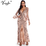 club Party Sequin maxi Dress women summer dress elegant bodycon vintage woman Long dresses clothes vestidos