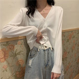 Zingj Coat Long-Sleeved Thin Jacket Autumn 2024 New Korean Version Loose Short With A Small Knit-Outfit