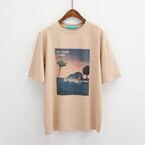 Korean Harajuku Vintage Printed Short Sleeve T Shirt Women Summer Casual Loose Tee Shirt Femme Streetwear