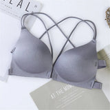 Back Beautify Ladies Front Closure Wire Free Fashion Bra Sexy Padded Lingerie Bralette Gather Push Up Seamless Bra