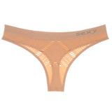 New Women's Underwear Panties Sexy Hollow Out Mesh Thong Middle-waist Large Size Breathable Comfortable Fashion