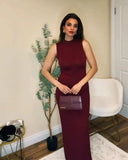 Knitted Turtleneck Pleated Tank Maxi Dress- Outfit
