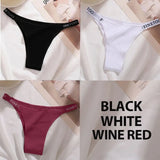 Panties Cotton Briefs Female Underpants Sexy Thong Pantys Underwear Solid Color Intimates Lingerie For Women