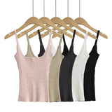 Zingj Fashion Women's Dress Sexy Spice Girl Slim And Slim Knitted Bottom Suspender Small Vest Navel