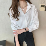 New Blouse Women Casual Striped Top Shirts Blouses Female Blusas Casual Ladies Office Blouses